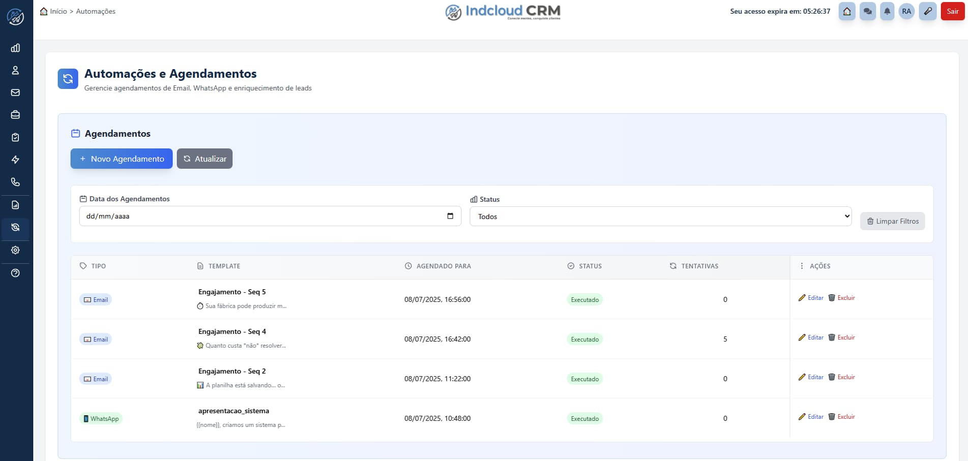 Módulo Automações
